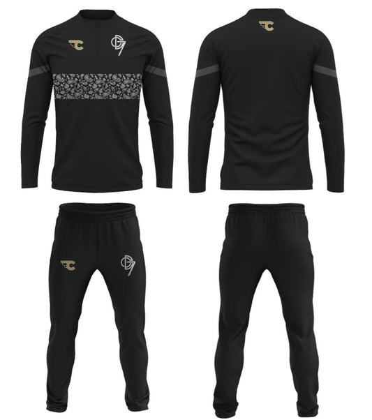 CD7 PRESTIGE BLACK TRACKSUIT WITH A TOUCH OF RAIN DROPS